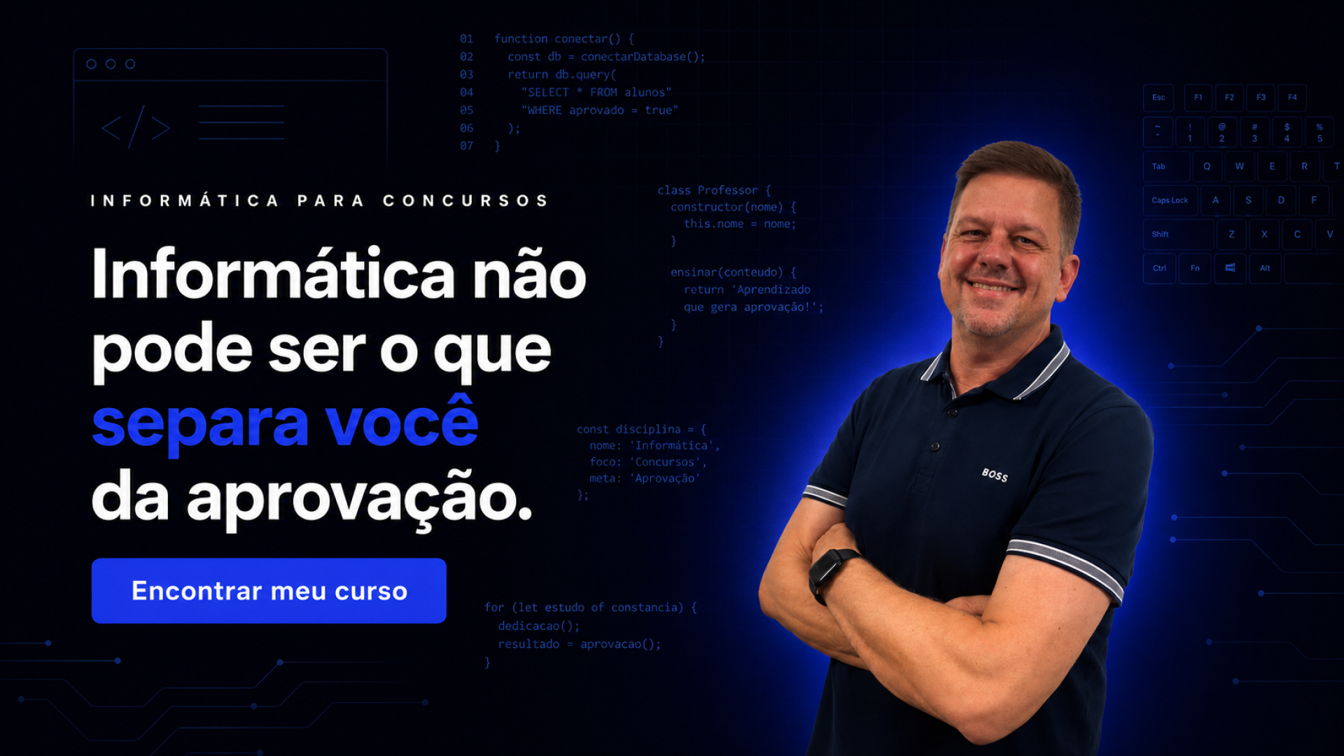 Informática não pode ser o que separa você da aprovação.